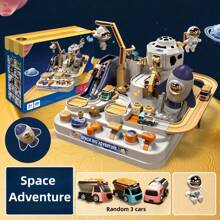 1入組兒童賽車道玩具男孩汽車冒險玩具,適用於3-7歲男女,解謎軌道車,城市救援玩具2/3迷你車,學前教育汽車遊戲贈品。隨機顏色 - 白色 - 查看 1