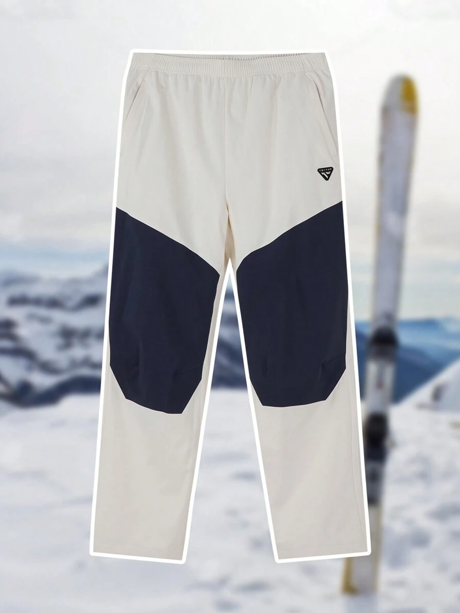 Của phụ nữ Tuyết Trượt tuyết Chống thấm nước ngoài trời Chống gió Lông cừu Cargo Đi bộ du lịch Quần - trắng - Xem 1