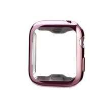 1 个 Apple Watch 表壳，完全包裹在 TPU 材料中以提供全面保护，电镀奢华反光设计，适用于所有 Apple Watch 型号 - 粉色 - 查看 3