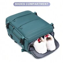 CsaxeKecna Ba lô du lịch dành cho nam, Ba lô máy tính xách tay chống nước 15,6 inch được hãng hàng không phê duyệt, Ba lô cắm trại thể thao ngoài trời có hộp đựng giày Túi đựng đồ ban ngày cỡ lớn thông thường cho máy tính xách tay Máy tính xách tay Đồ dùng học tập cần thiết cho doanh nghiệp Đi bộ đường dài cuối tuần cho nam và nữ Học sinh đi học trở lại cho nam sinh - Màu xanh hải quân - Xem 4