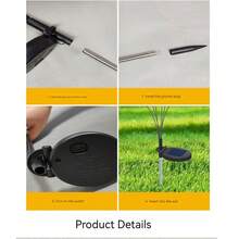 太陽能戶外螢火蟲花園燈,草坪燈,氛圍燈,植物燈,防水地面插入燈 - 太陽能螢火蟲暖白-10燈 - 查看 3