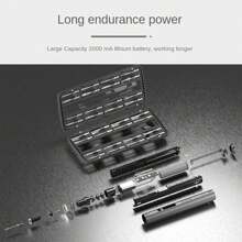 電動螺絲刀套裝,電動螺絲刀工具 - 黑色 - 查看 5