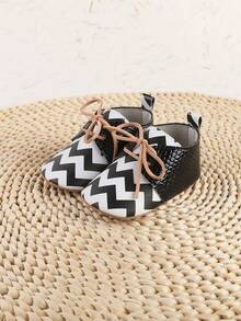 春秋0-1岁新生婴儿鞋软底透气0-6-12个月婴幼儿鞋 - 黑色 - 查看 1