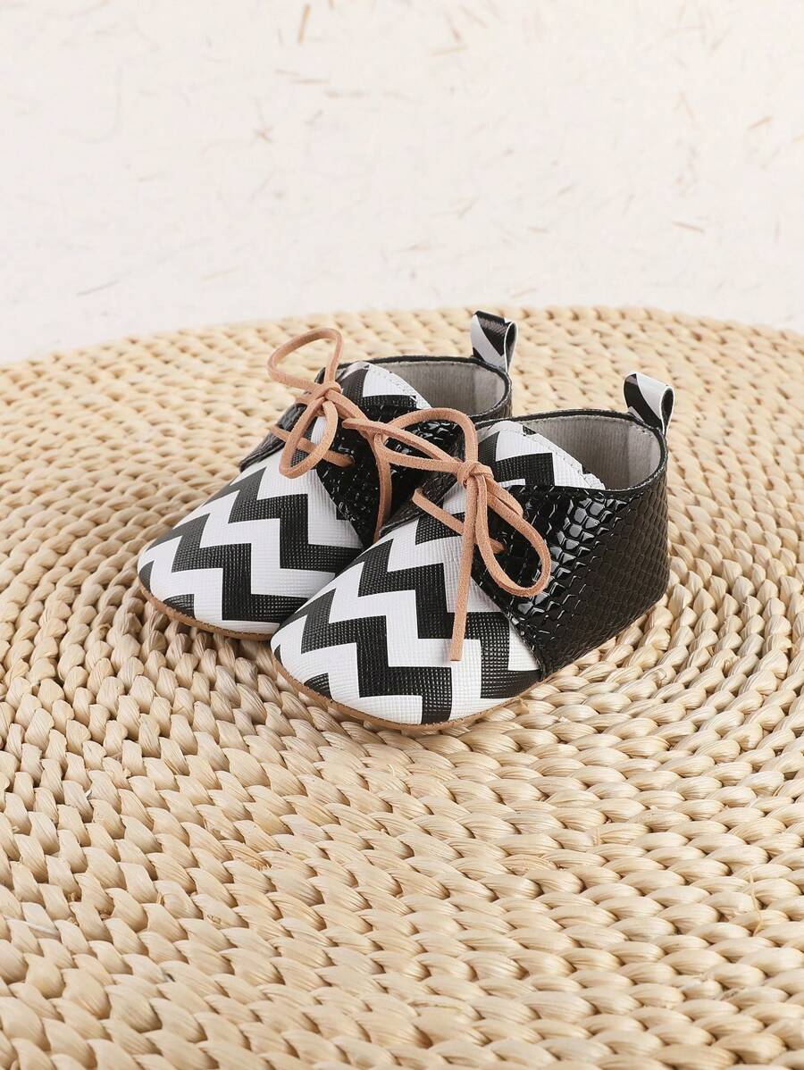 春秋0-1岁新生婴儿鞋软底透气0-6-12个月婴幼儿鞋 - 黑色 - 查看 1