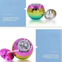 600毫升迪斯科鍍膜閃光球形塑料杯,附吸管適用於女孩和女性 - 玫瑰金 - 查看 7