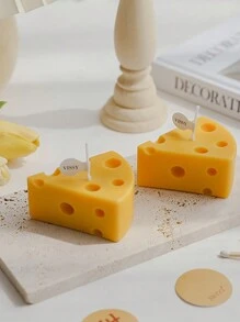 大型三角芝士慢回彈流動擠壓玩具,舒緩壓力 - 黃色 - 查看 2