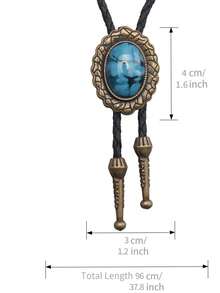1入復古中空水滴形寶路鏈,配以星塵圖案,男士晚宴或日常約會外出時使用(圖案隨機) - 藍色 - 查看 7