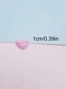 80pcs Mini Fabric Heart Shaped Diy Jewelry Accessories, Clothing & Bag Decoration Materials For Kids - Multicolor - View 4