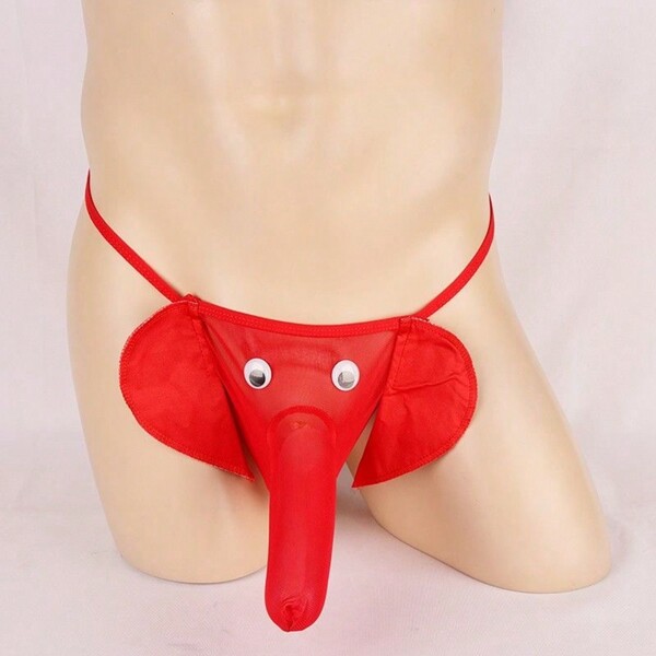 1pc Sexy Men's Underwear Elephant Thong, Cartoon Role Play Style With Fun And Playful Design