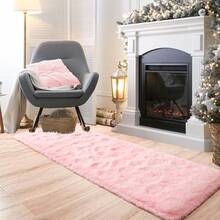 1入組柔軟蓬鬆雪糕絨毛地墊,適用於兒童房間,毛絨地墊,舒適可愛的幼兒房地墊,男女童臥室客廳家居裝飾墊,粉色地毯 - 粉色 - 查看 6