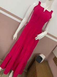 Women Dresses - 玫紅色 - 查看 2