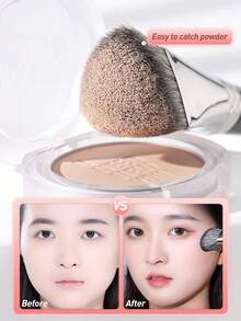 1pc Black Triangle Contour Brush Highlight Brush Shadow Brush Makeup Brush Concealer Brush Foundation Brush For Woman - Black - View 3