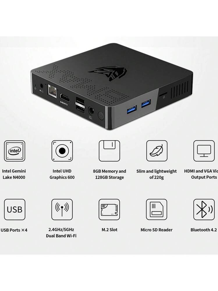 BMAX B1 PRO Mini PC Windows 11/ 8GB+128GB Intel N4000 Slot M.2