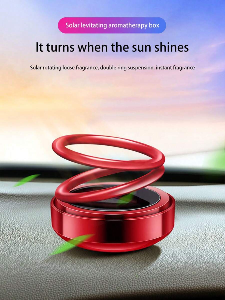 1 Miếng Ô tô/xe hơi Dầu thơm Hộp Năng lượng mặt trời Nhẫn đôi Đình chỉ Xoay Vật trang trí Creative Cao-kết thúc Đồ trang trí - Đỏ - Xem 1