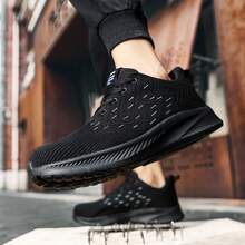 男士鋼頭工作鞋和安全鞋,防滑防刺穿工業建築靴 - 黑色 - 查看 6