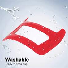 1pc Goatee Beard Shaper Shaving Template Shaping & Edge-Up Tool For Goatee Trimming Lineup Grooming Kit For Men Self Cut Guide - Red - View 6