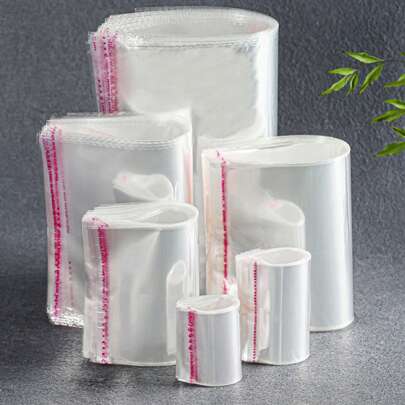 100pcs/Pack Clear Self Sealing Plastic Opp Bags, Packaging Bags Back To School