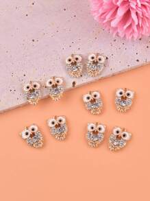 10pcs/Set Fashion Lovely Owl Animal Metal Charms Pendant For Women DIY Jewelry Making - Multicolor - View 1