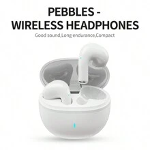 无线立体声防噪耳机，无线 5.3 耳机，高清音乐音效，无线充电和持久电池寿命 - 白色 - 查看 2