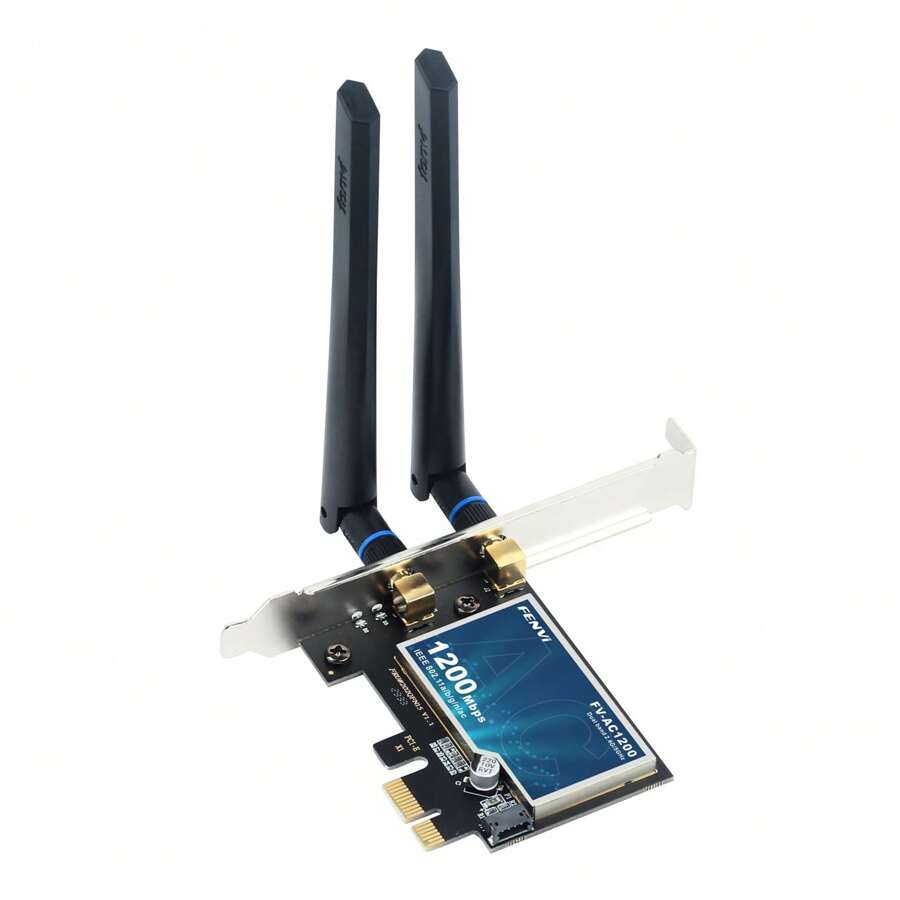 FENVi FV-AC1200 Desktop PCI-E WiFi Card 1200M Dual Band 2.4Ghz 5Ghz 802 ...