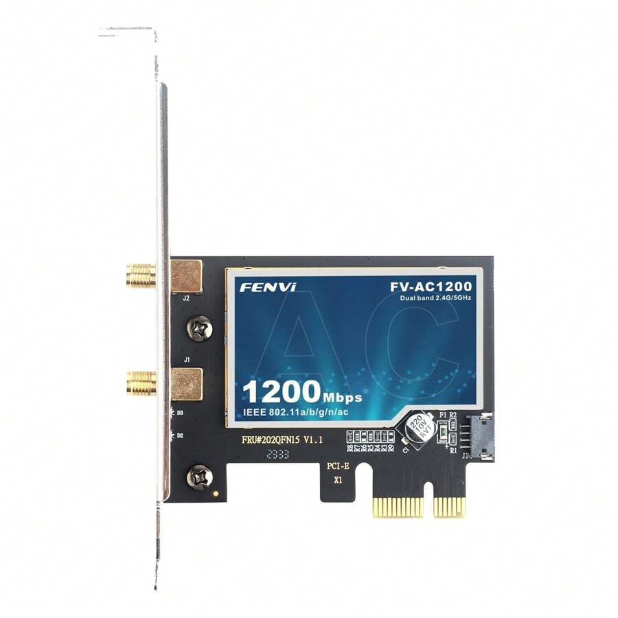 FENVi FENVi FV-AC1200 Desktop PCI-E WiFi Card 1200M Dual Band 2.4Ghz ...