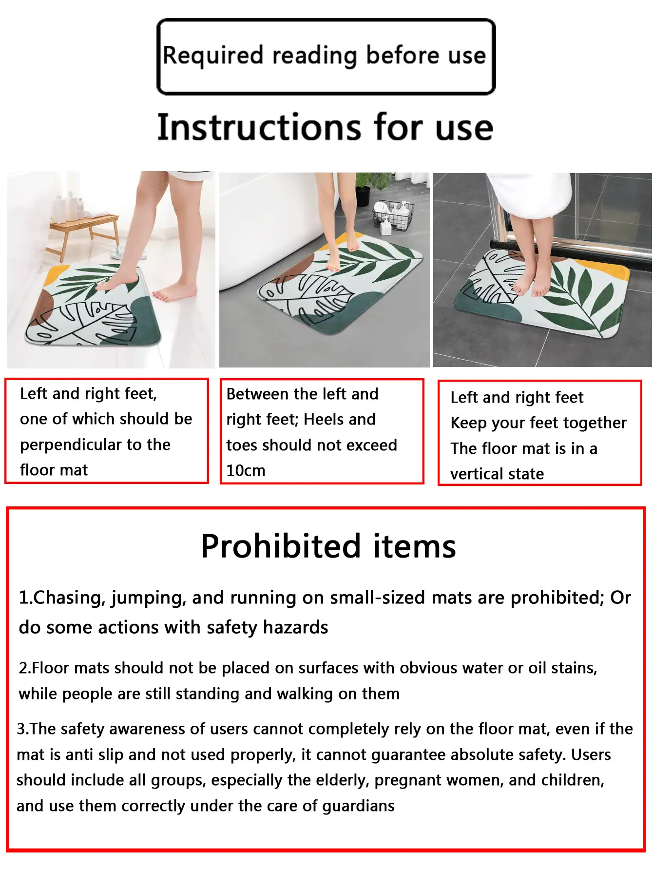 1pc Flannel Printed Doormat, Morandi Style, Plants Pattern, Velvet Carpet, Sponge Absorbent Footpad For Bathtub, Non-Woven Anti-Slip Floor Mat - Grey - View 4