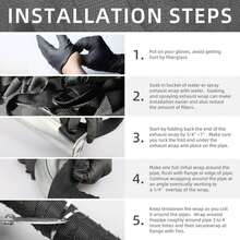 Cinta Térmica Escape Moto Headers 5mx2.5cm Alta Temperatura ,Modificación del Coche Cinturón Aislante Motocicleta Tubo de Escape Aislamiento Algodón Tela Resistente al Calor - Negro - Ver 4