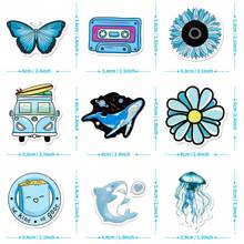 50 piezas Pegatinas azul con dibujos animados grafiti - Azul - Ver 2