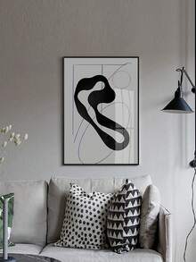 3入組帆布印刷海報,現代抽象黑白灰花瓶圖案藝術裝飾客廳臥室沙發床頭背景,走廊櫥櫃書桌裝飾,家居裝飾掛畫,無框,pvc管包裝安全送達 - 彩色 - 查看 2