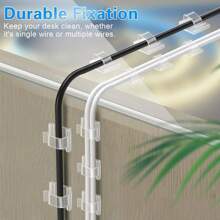 30pcs Self Adhesive Cable Management Clips Wire Cable Organizer Strong Cord Clips Wire Holders For Office Car And Home
