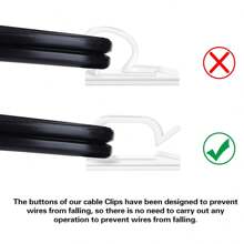 30pcs Self Adhesive Cable Management Clips Wire Cable Organizer Strong Cord Clips Wire Holders For Office Car And Home