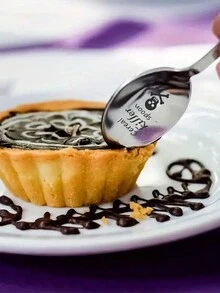 1把不鏽鋼長柄勺子,可刻字,創意極簡設計,易於清潔,不易滴落和抗冰淇淋,適用於餐廳、家庭、酒店、咖啡館、甜點店 - 銀色 - 查看 3