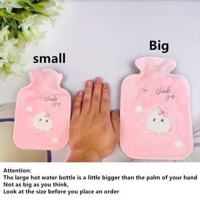 1 pieza Botella térmica de agua con dibujos animados de 300ml o 200ml con tapa, adecuada como bolsa de agua caliente para el cuello, hombros y todo el Body, se puede usar tanto para caliente como para frío, el mejor regalo para niños y damas