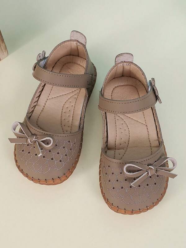 Vintage Modieus Naaigaren Ontwerp Meisjes Baby Platte Schoenen