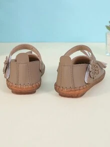 Vintage Modieus Naaigaren Ontwerp Meisjes Baby Platte Schoenen