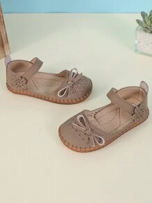 Vintage Modieus Naaigaren Ontwerp Meisjes Baby Platte Schoenen