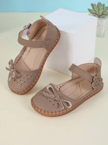 Vintage Modieus Naaigaren Ontwerp Meisjes Baby Platte Schoenen
