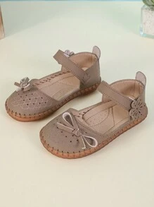 Vintage Modieus Naaigaren Ontwerp Meisjes Baby Platte Schoenen