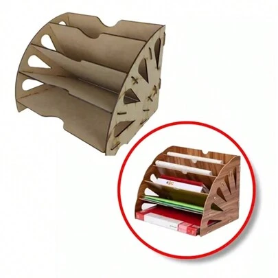 Organizador Archivero Tamaño Carta Mdf De Abanico