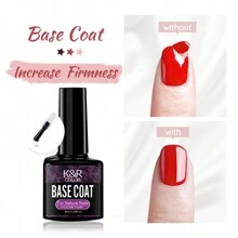 8ml 無擦拭膠基底與面層 - 光澤和持久,泡一下led美甲燈凝膠基底妝甲設計曲奇餅女性聖誕禮物 - 無色 - 查看 7