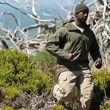 Zipper Shark Skin Military Tactical Jacket - 軍綠色 - 查看 3