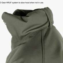 Zipper Shark Skin Military Tactical Jacket - 軍綠色 - 查看 5