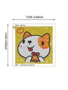 1套diy鑽石繪畫套件,不含框架,包括不同大小的鑽石 - 彩色 - 查看 2