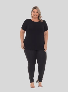 Plus Size Blouses - Black - View 6