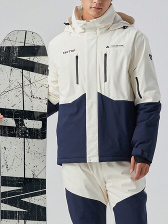 TECTOP Winter Waterproof Outdoor Sports Multiple Pocket Zipper Up Design Men's Ski Jacket For Snowy Conditions Ski Outfits