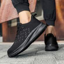 男士鋼頭工作鞋和安全鞋,防滑防刺穿工業建築靴 - 黑色 - 查看 9