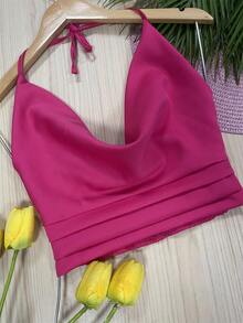 Women Tank Tops & Camis - Màu Hồng Tươi - Xem 3
