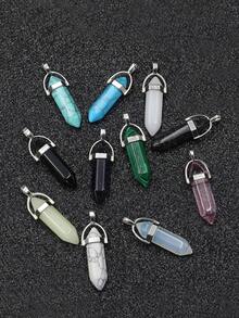 11入組石柱掛件和2條鍊帶diy套裝 - 彩色 - 查看 4