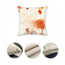 Sets Van 4 Throw kussen Dekt Esdoorn Bomen En Esdoorn bladeren Decoratief Throw kussen Gevallen Bankkussen Dekt Buitenshuis Kussens Voor Sofa Zetel Bed Stoel