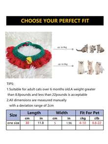 1入組寵物圍巾和蝴蝶結套裝,聖誕主題,適用於小型和中型犬和貓,為貓奴創造節日氛圍 - 紅色 - 查看 10